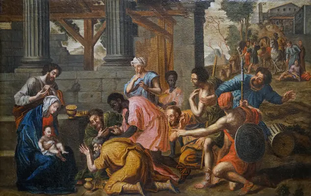 Après restauration — Adoration des mages, XVIIIᵉ siècle