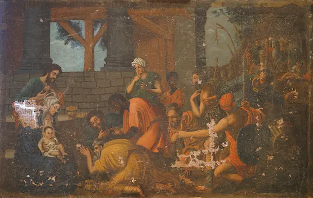 Avant restauration — Adoration des mages, XVIIIᵉ siècle